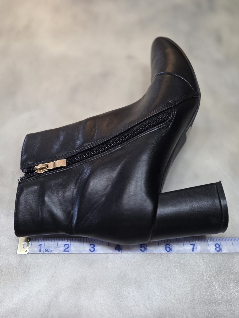 Lulu's Black Pointed Toe Ankle Booties with Side Zip Faux Leather Size 7 - Picture 5 of 7
